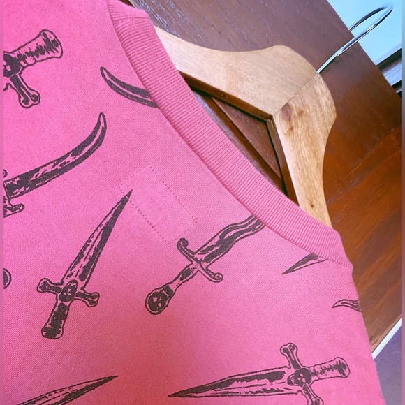 SOLD💥 Pink Supreme Long Sleeve Shirt w/ Swords (Retail $275) - Picture 6 of 7